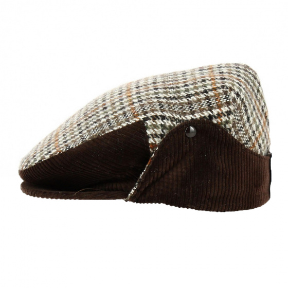 Houndstooth Ear Flap Cap - Traclet
