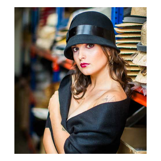 Chloe Cloche Hat Felt Wool Black - Traclet