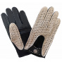 Leather Driving Gloves Unlined Hook Black - Glove Story
