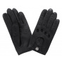 Black Lambskin Leather Driving Gloves - Glove Story