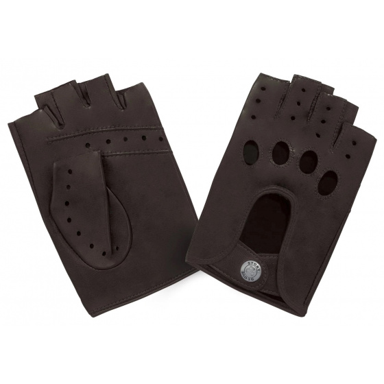 Unlined Brown Leather Driving Mitts - Glove Story