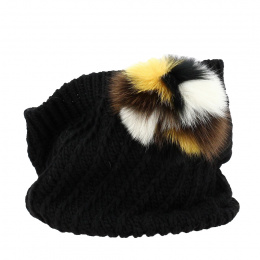 Twisted Alpaca Neck Warmer with Pompom - Traclet