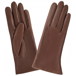 Women's Galia Black Leather Gloves with Silk Lining - Glove Story