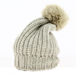 Alpaca and Wool Pompom Hat - Traclet