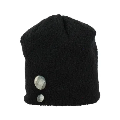 Black Sheepskin Effect Beanie - Traclet Reference: 18622 | Traclet Hat Shop
