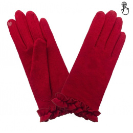 Women's Wool and Nylon Gathered Gloves - Traclet