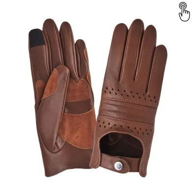 Lambskin Leather Cycling & Scooter Gloves - Glove Story Reference: 18636 | Traclet Hat Shop