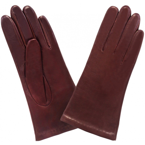 Galia Women's Gloves Leather Lined Silk Lia De Vin - Glove Story