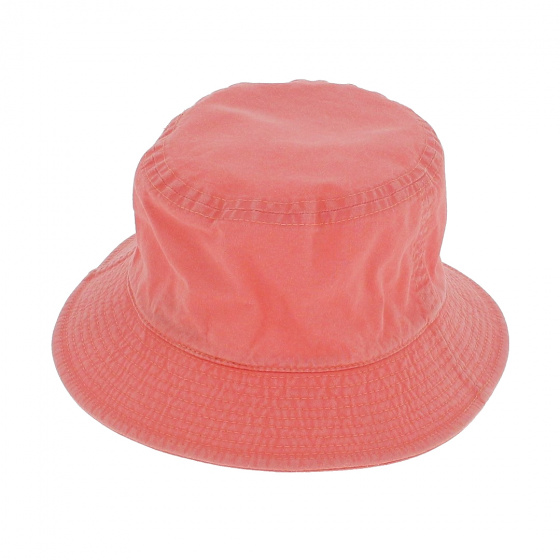 Coral Cotton Demis Bucket Hat - Crambes