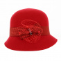 Maithe Wool Felt Cloche Hat Chocolate - Traclet