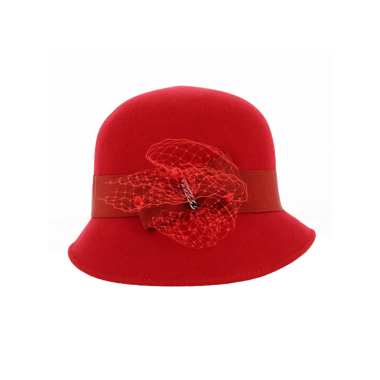 Maithe Wool Felt Cloche Hat Chocolate - Traclet Reference: 18662 | Traclet Millinery