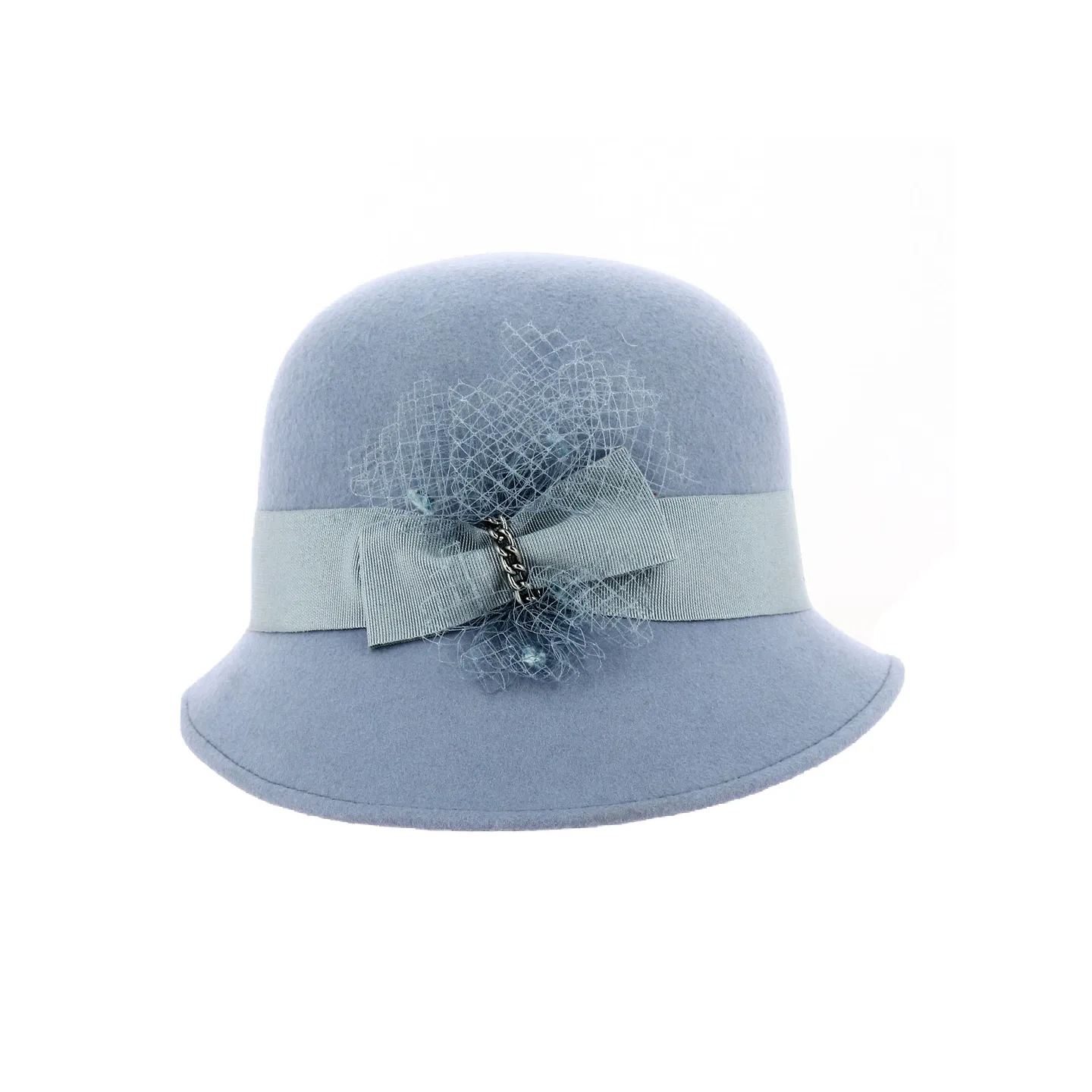 Chapeau Cloche Maithe Feutre Laine Bleu royal - Traclet Reference : 18664 | Chapellerie Traclet
