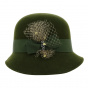 Maithe Wool Felt Cloche Hat Khaki - Traclet