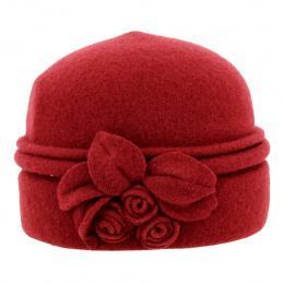 Burgundy Afi Fleur Women's Hat - Traclet