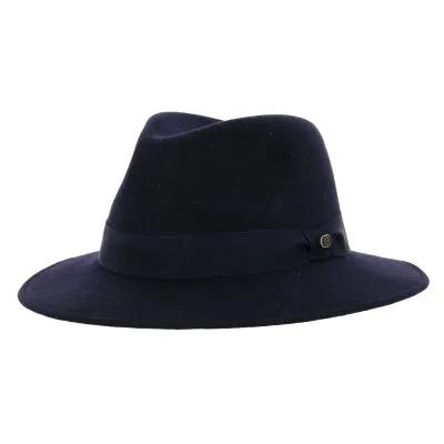 Chapeau Made in France Traveller Max feutre laine Marine - Traclet Reference : 18678 | Chapellerie Traclet