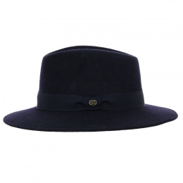 Made in France Traveller Max wool felt hat Navy - Traclet