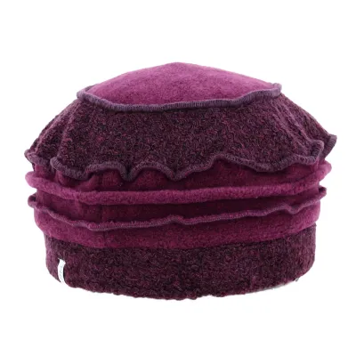 Toque Edline Aubergine & Pourpre - Traclet Reference : 18688 | Chapellerie Traclet