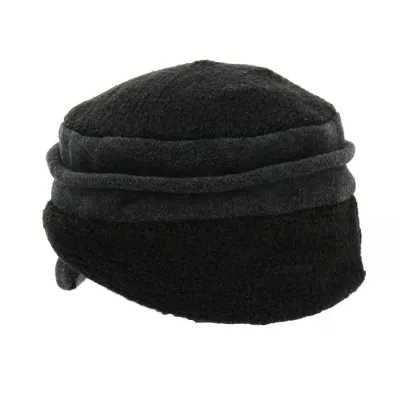 Ewen Black & Anthracite Toque - Traclet Reference: 18696 | Traclet Hat Shop
