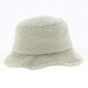 Cream Faux Sheepskin Bucket Hat - Traclet