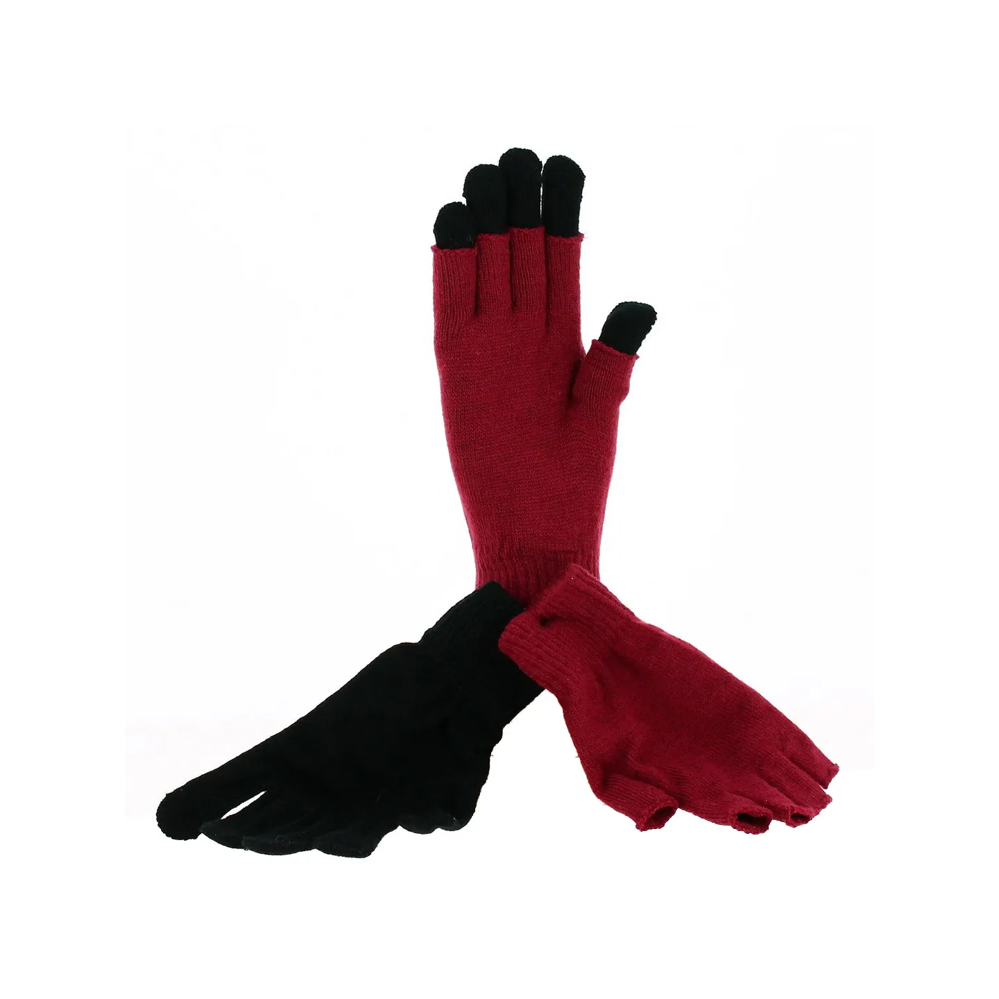 Gants - Mitaines Acrylique Bordeaux - Traclet Reference : 18739 | Chapellerie Traclet