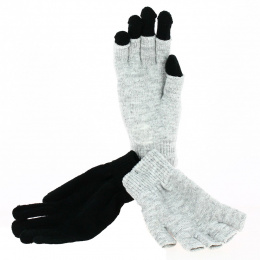 Grey Acrylic Gloves - Mitts - Traclet