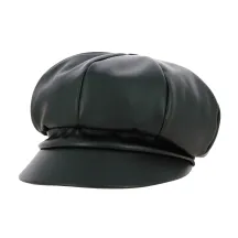 Black Polyester Newsboy Cap - Traclet Reference: 18750 | Traclet Hat Shop