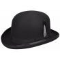 Black Felt Derby Bowler Hat - Bailey