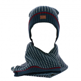 Ensemble Bonnet Echarpe Marlow Marine - Traclet