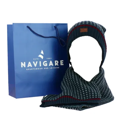 Ensemble Bonnet Echarpe Marlow Marine - Traclet Reference : 18759 | Chapellerie Traclet