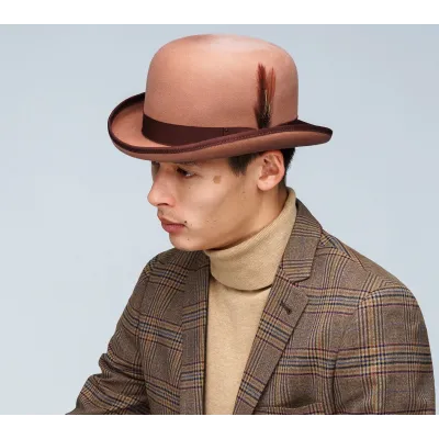 Chapeau Derby Melon Feutre Argile Italienne - Bailey