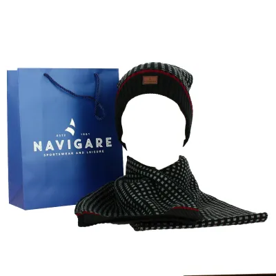 Ensemble Bonnet Echarpe Marlow Noir - Traclet Reference : 18760 | Chapellerie Traclet