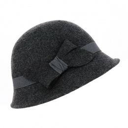 Grey Melody Cloche Hat - Traclet