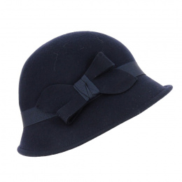 Navy Melody Cloche Hat - Traclet