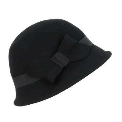 Chapeau Cloche Mélodie Noir - Traclet Reference : 18765 | Chapellerie Traclet