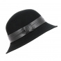 Ninon Black Cloche Hat - Traclet