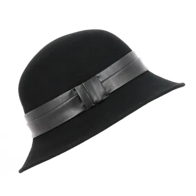 Ninon Black Cloche Hat - Traclet Reference: 18767 | Traclet Hat Shop