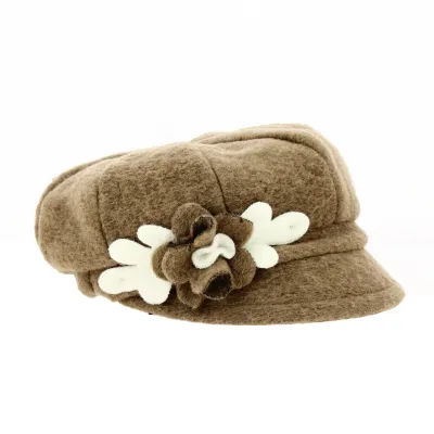 Le Lana Wool Newsboy Cap Beige - Traclet Reference: 18770 | Traclet Hat Shop