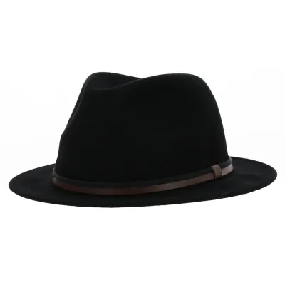 Chapeau Traveller Siene Feutre Imperméable Noir - Traclet