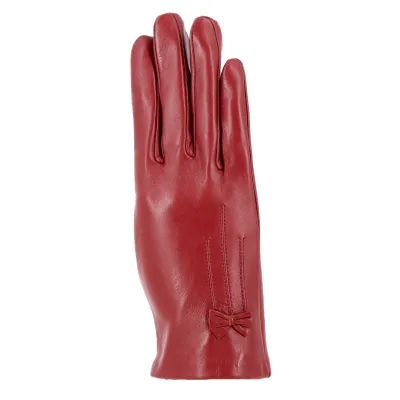 Gants Tactile Doublé Soie Nœud Rouge - Isotoner Référence : 18721 | Chapellerie Traclet