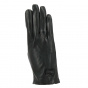 Touch Screen Gloves Silk Lined with Bow Black - Isotoner
