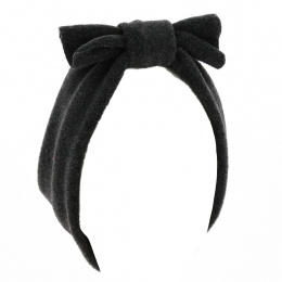 Gray Lili Bow Fleece Headband - Traclet