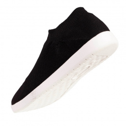 Stretch Mesh Sneakers Laces Free Black - Isotoner