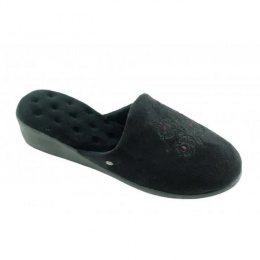 Women's Suede Mule Slippers - 4 cm heel - Isotoner