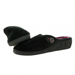 Women's mules slippers Black Sole X-TRA CONFORT - Isotoner
