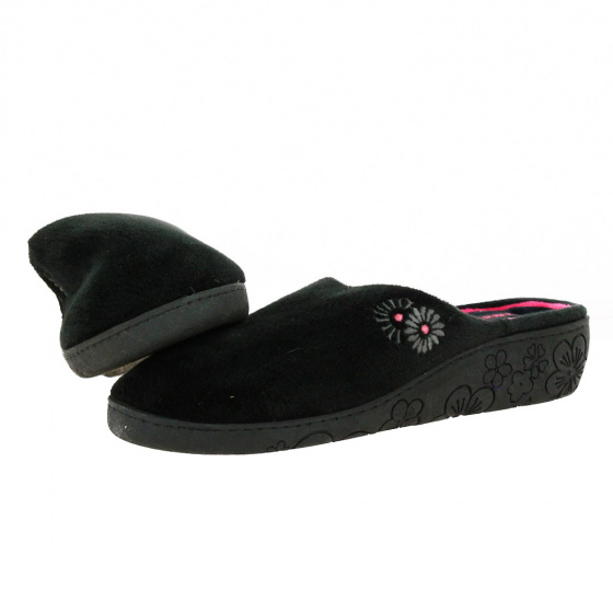 Women's Black X-TRA COMFORT Sole Slippers - Isotoner