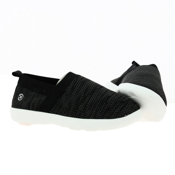 Heather Black Slip-On Stretch Knit Sneakers - Isotoner
