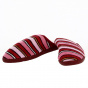 Women's Velvet Slippers with Red Stripes X-TRA COMFORT Sole - Isotoner