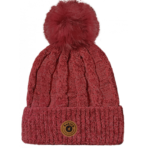 Calida Bordeaux Pompom Beanie - Pacito