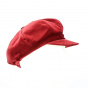 Gavroche cap red/bordeaux velvet - Traclet