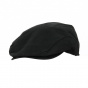 Black Leather Amos Flat Cap - Traclet